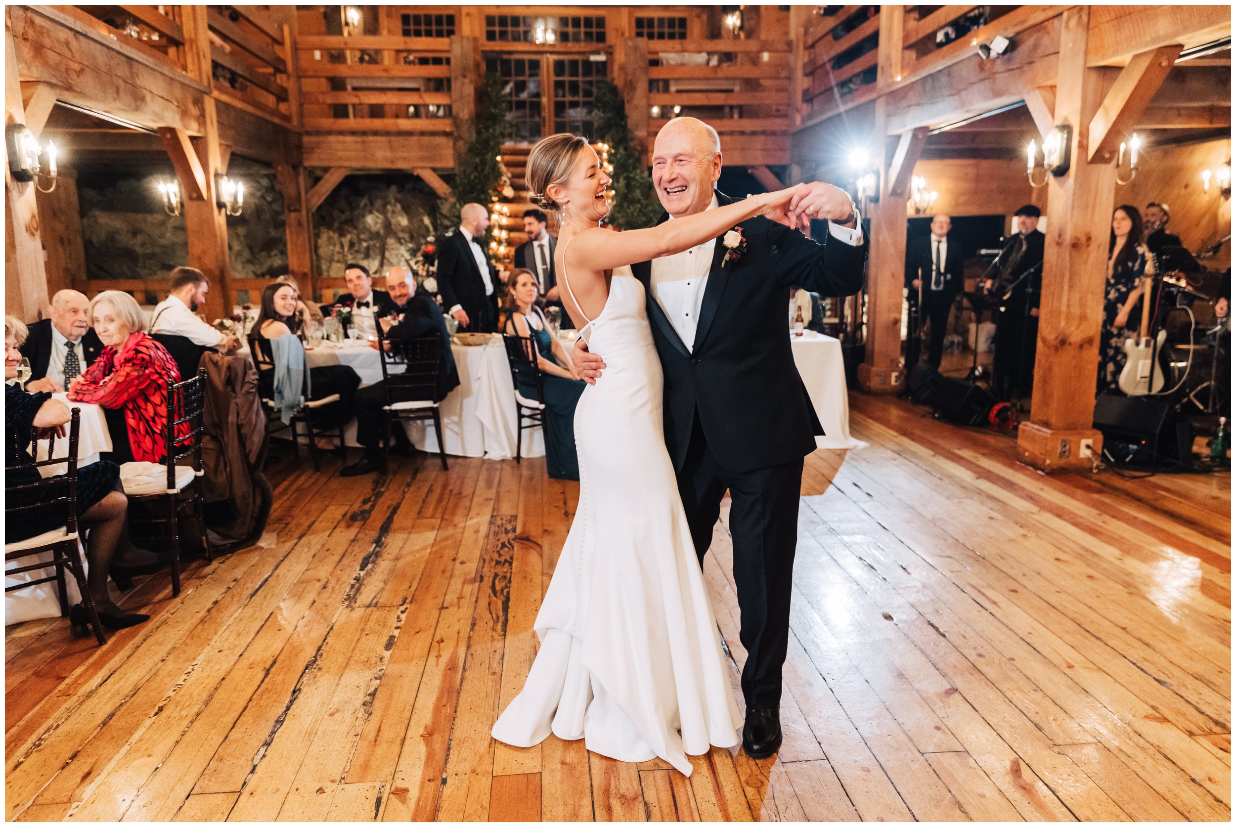 bride dances with father at red lion inn cohasett ma